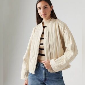Women's LEVI'S Kennedy Quilted Cream Jacket XS $128